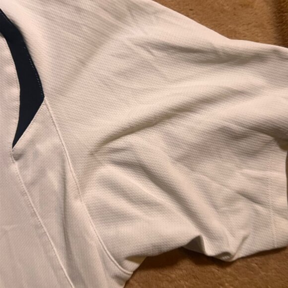 Nike Fit Dry Men Large White Black Short Sleeve 3 Button Collared Golf Polo (W) - Picture 4 of 8